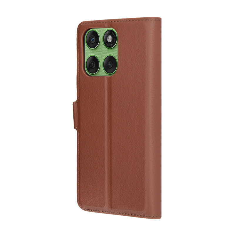 Husa Motorola Edge 60 Techsuit Leather Folio, maro