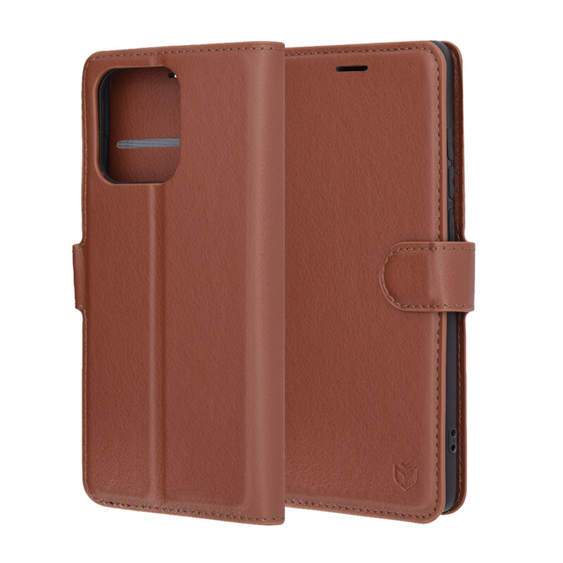 Husa Motorola Edge 60 Techsuit Leather Folio, maro