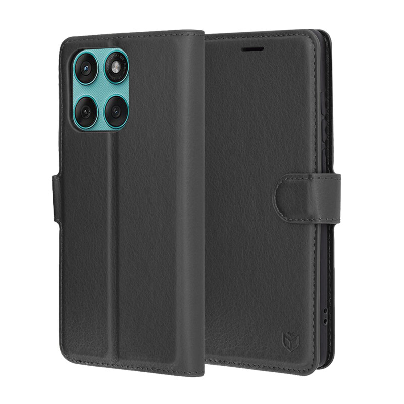 Husa Motorola Edge 60 Fusion Techsuit Leather Folio, negru