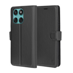 Husa Motorola Edge 60 Techsuit Leather Folio, negru