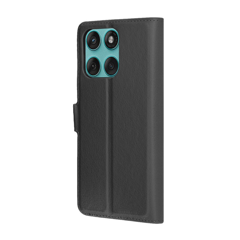 Husa Motorola Edge 60 Techsuit Leather Folio, negru