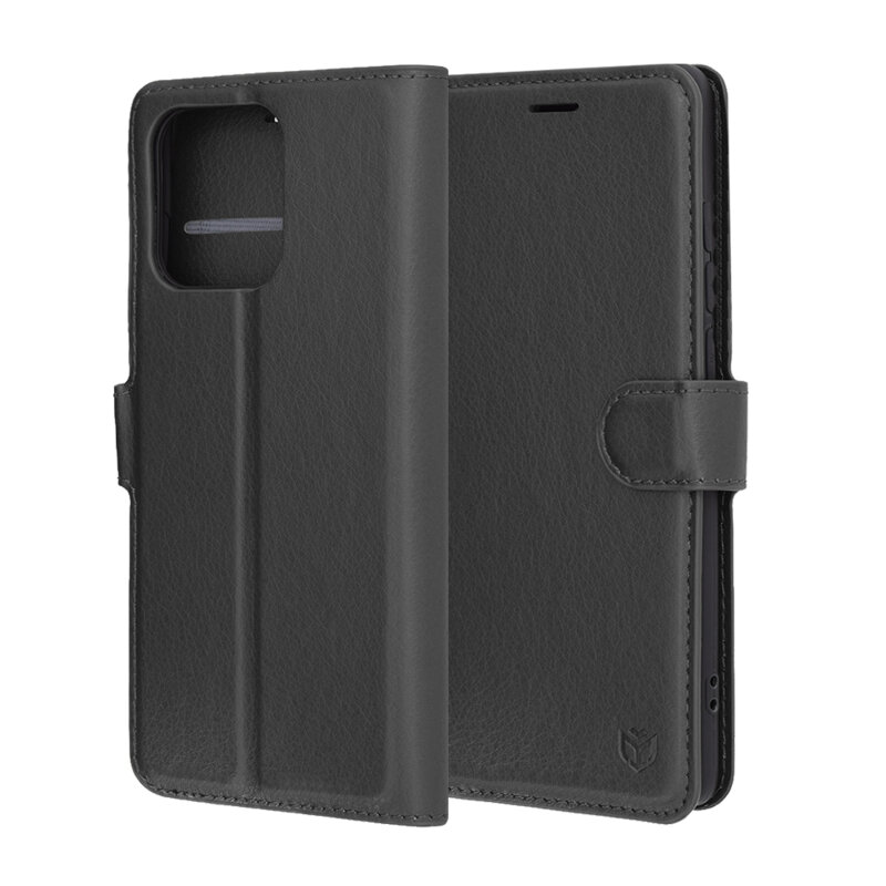 Husa Motorola Edge 60 Techsuit Leather Folio, negru