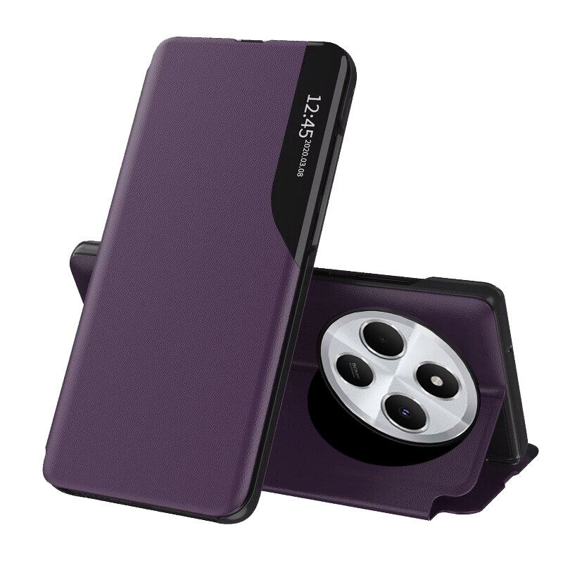 Husa Xiaomi Redmi 14C Eco Leather View flip tip carte, mov