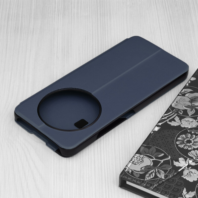 Husa Xiaomi Redmi 14C Eco Leather View flip tip carte, albastru
