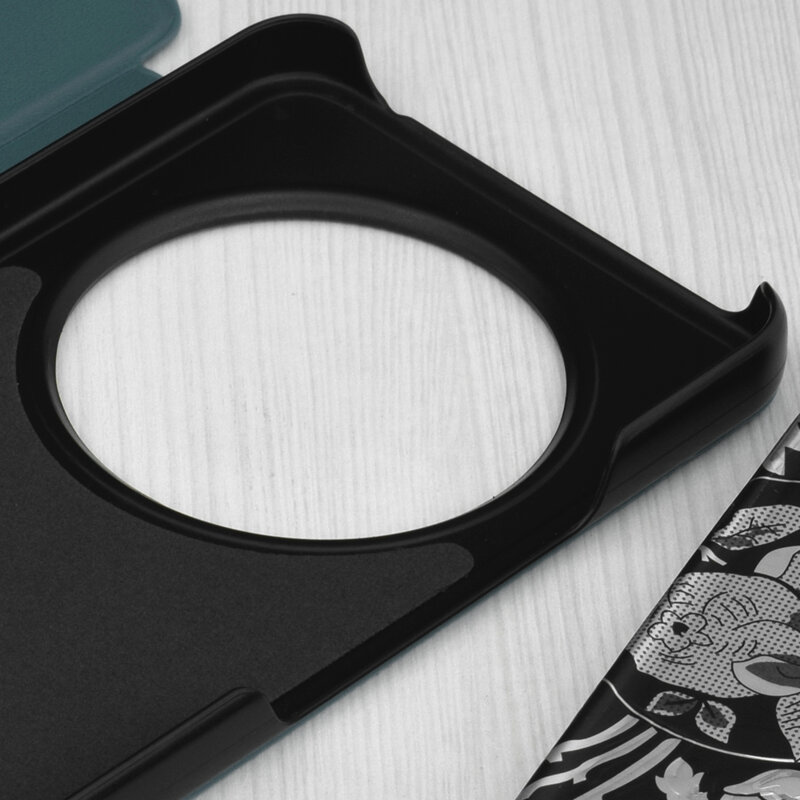 Husa Xiaomi Redmi 14C Eco Leather View flip tip carte, verde