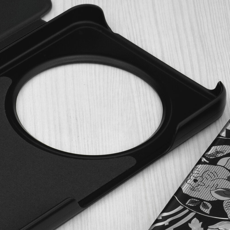 Husa Xiaomi Redmi 14C Eco Leather View flip tip carte, negru