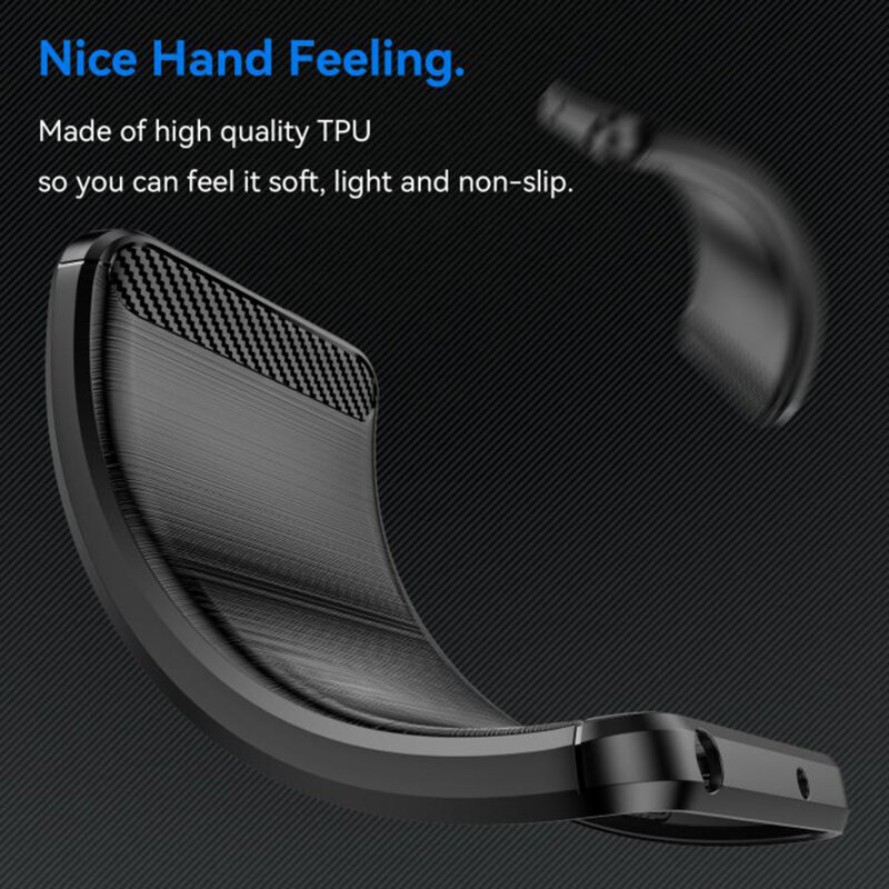 Husa Motorola Edge 60 Fusion Techsuit Carbon Silicone, albastru