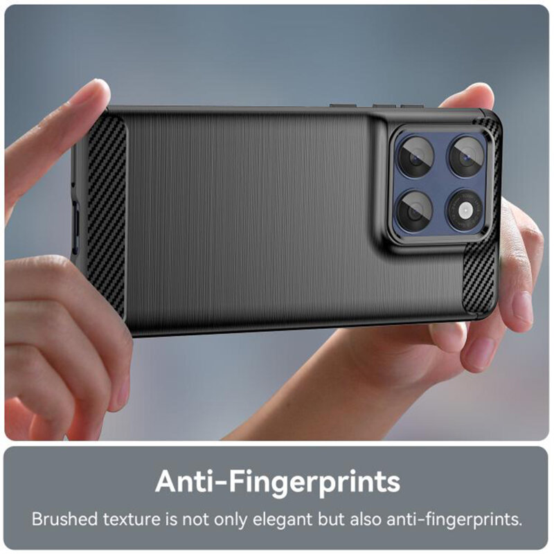 Husa Motorola Edge 60 Fusion Techsuit Carbon Silicone, negru