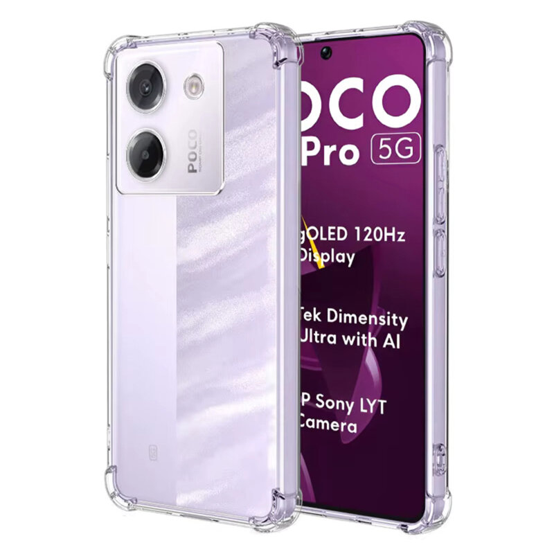 Husa Xiaomi Poco M7 Pro 5G Techsuit Shockproof Clear Silicone, transparenta