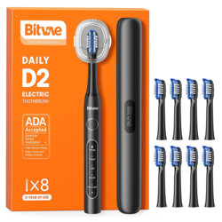 Periuta de dinti electrica sonica cu 8 capete Bitvae D2, negru