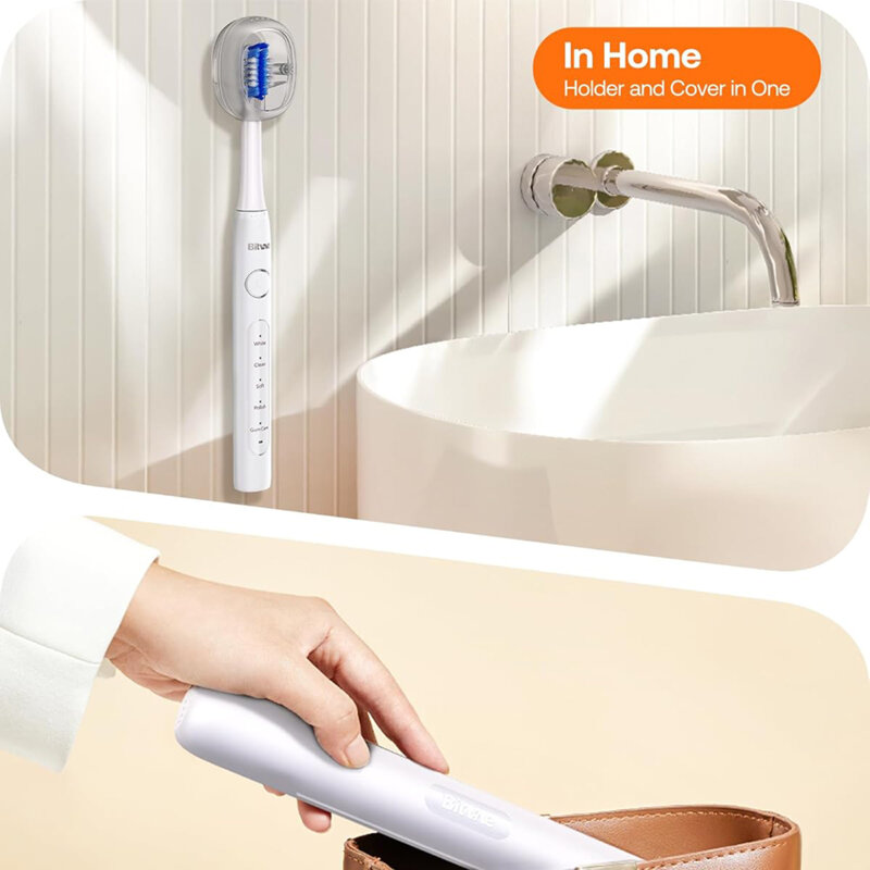 Periuta de dinti electrica sonica cu 8 capete Bitvae D2, alb