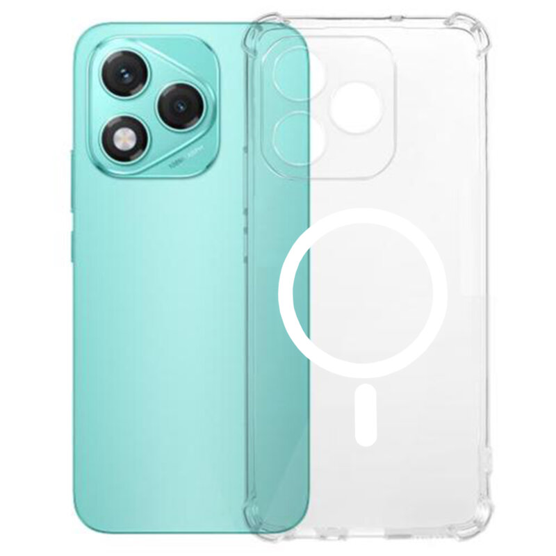 Husa Honor 400 Lite Techsuit Shockproof Clear Silicone MagSafe, transparenta