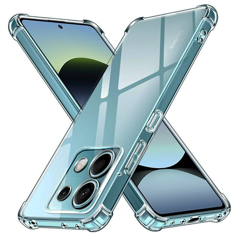 Husa Xiaomi Redmi Note 14S Techsuit Shockproof Clear Silicone, transparenta