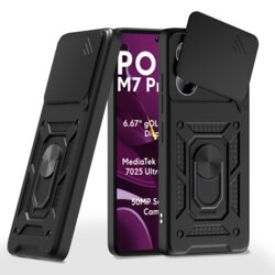 Husa Xiaomi Poco M7 Pro 5G protectie camera Techsuit CamShield Series, negru