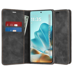 Husa piele Motorola Edge 60 Fusion Techsuit Confy Cover, negru