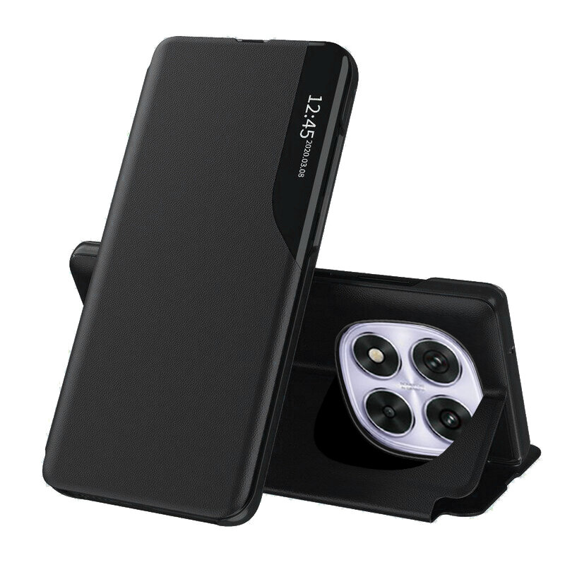 Husa Xiaomi Redmi Note 14 Pro 4G Eco Leather View flip tip carte, negru