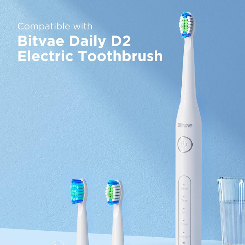 Capete interschimbabile pentru periuta Bitvae D2, alb, SDD2