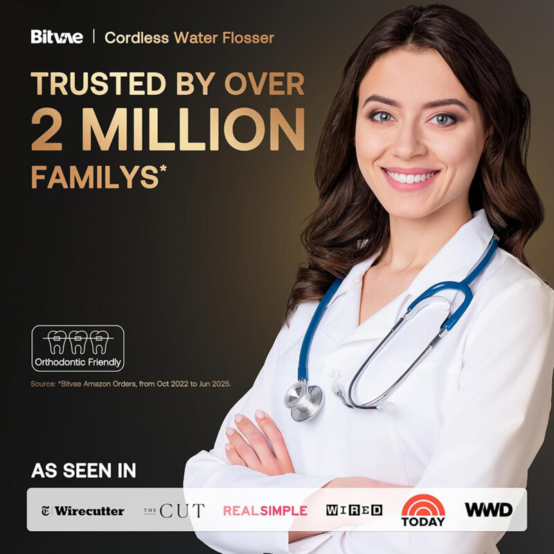 Irigator bucal cu 6 capete, 3 moduri Bitvae, alb, BVC6