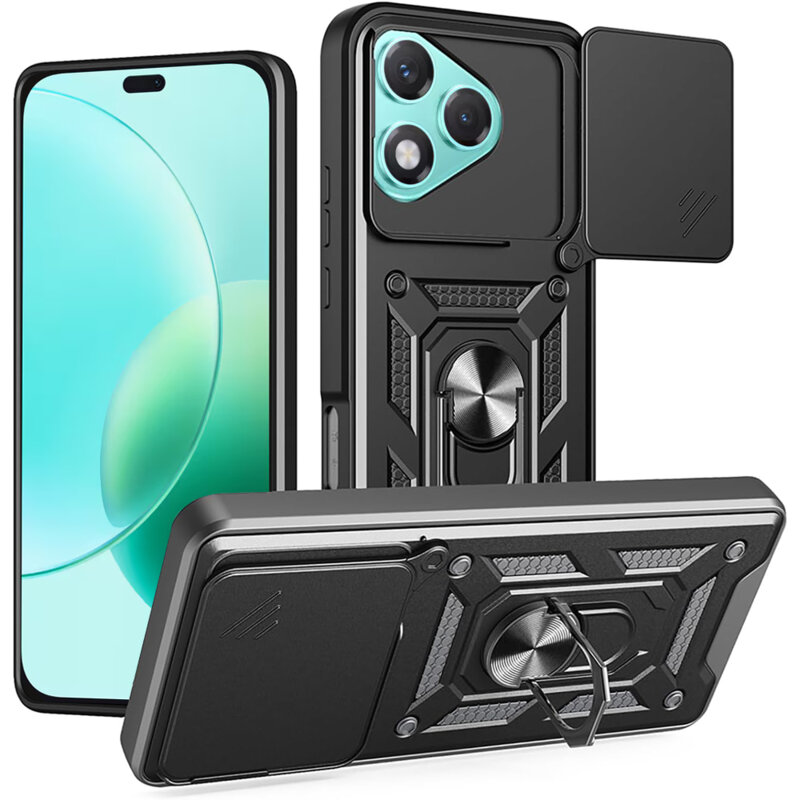 Husa Honor 400 Lite protectie camera Techsuit CamShield Series, negru