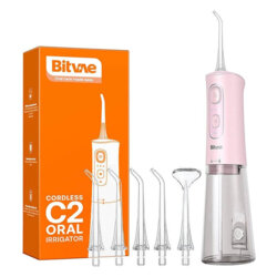 Irigator bucal cu 6 capete, 3 moduri Bitvae, roz, BVC2