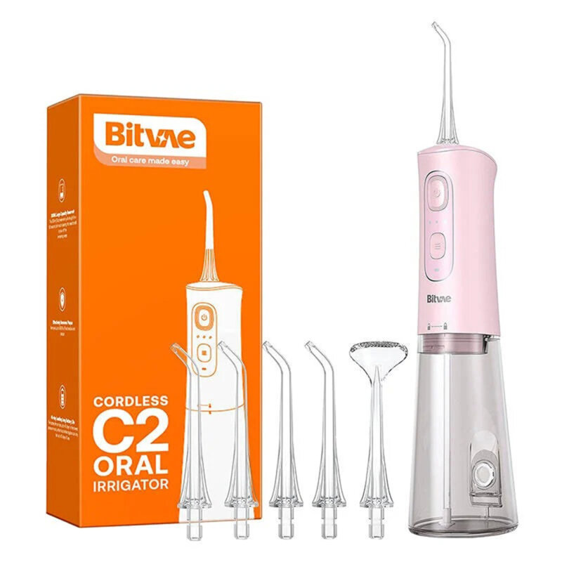 Irigator bucal cu 6 capete, 3 moduri Bitvae, roz, BVC2
