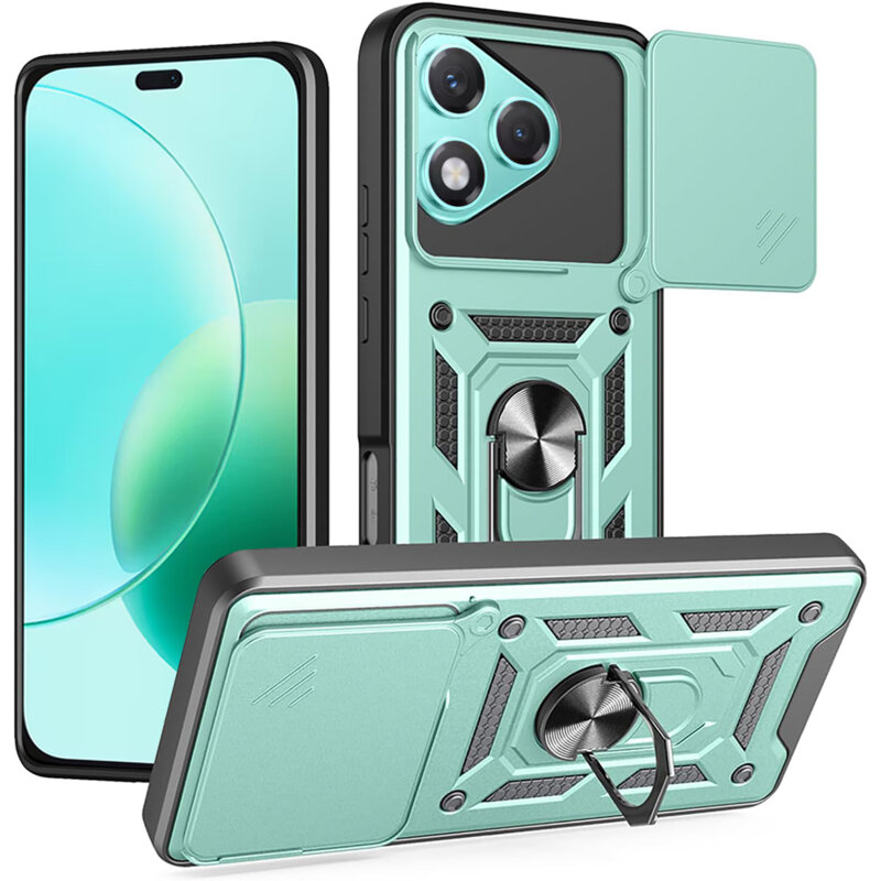 Husa Honor 400 Lite protectie camera Techsuit CamShield Series, verde