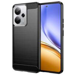 Husa Realme 14 Techsuit Carbon Silicone, negru