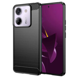 Husa Xiaomi Poco M7 Pro 5G Techsuit Carbon Silicone, negru