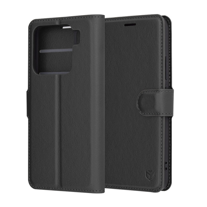 Husa Xiaomi 15 Techsuit Leather Folio, negru