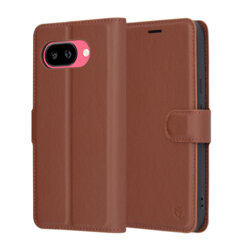 Husa Google Pixel 9a Techsuit Leather Folio, maro