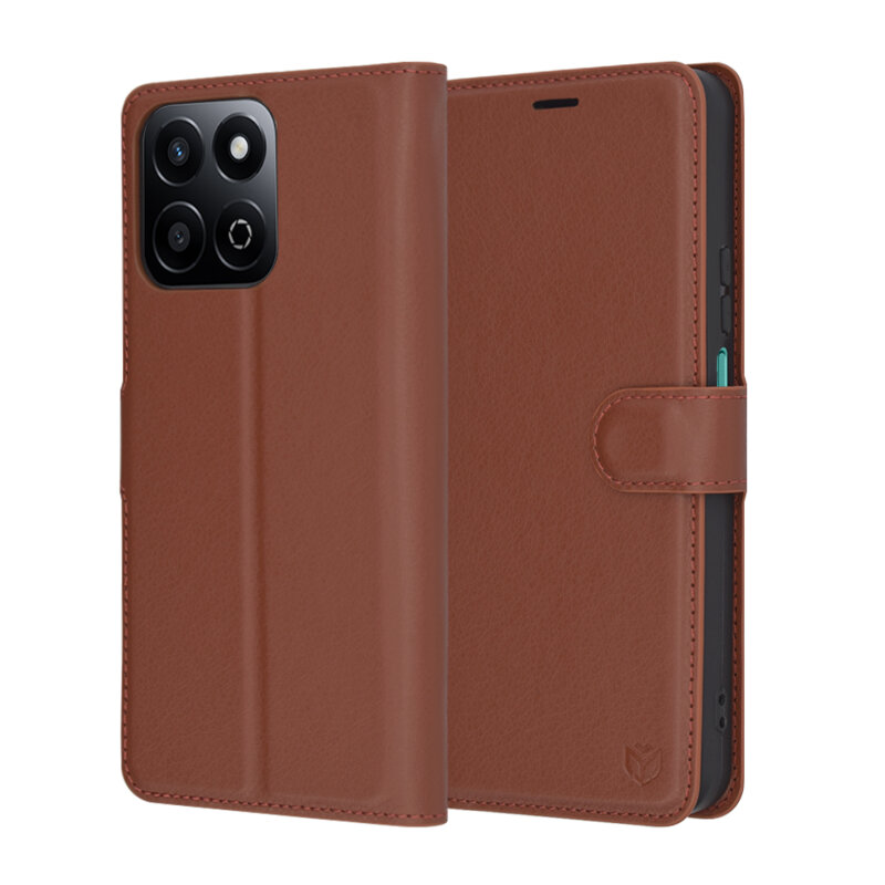 Husa Honor 200 Smart Techsuit Leather Folio, maro
