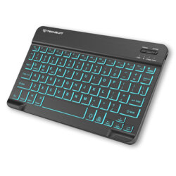 Mini tastatura wireless cu lumini RGB Techsuit WK1, negru