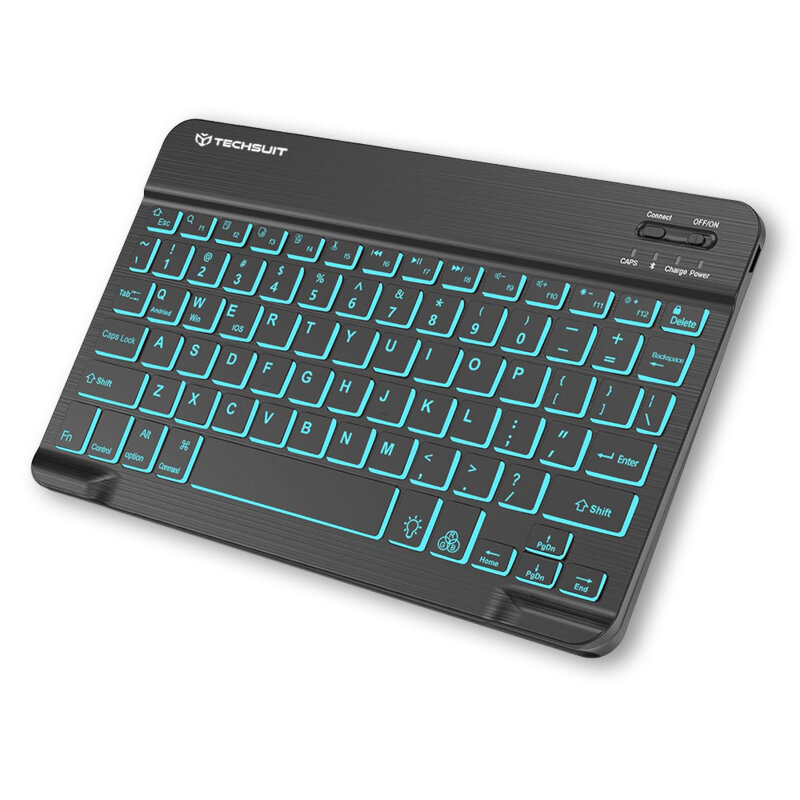 Mini tastatura wireless cu lumini RGB Techsuit WK1, negru