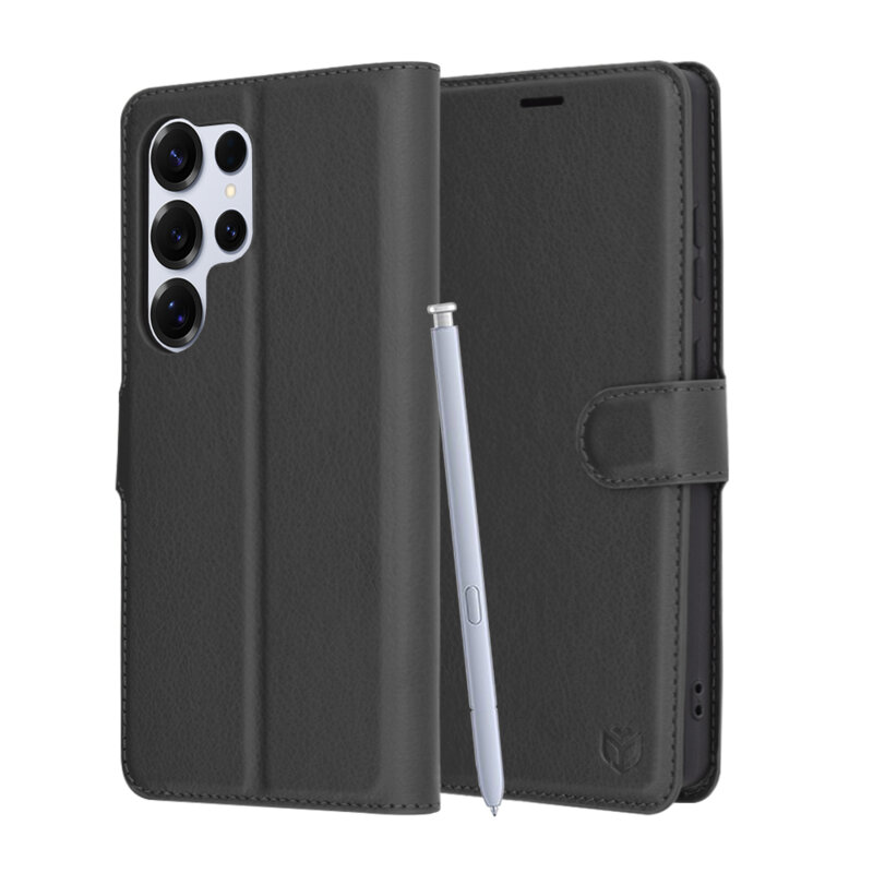 Husa Samsung Galaxy S25 Ultra Techsuit Leather Folio, negru