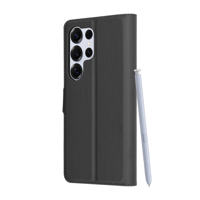 Husa Samsung Galaxy S25 Ultra Techsuit Leather Folio, negru