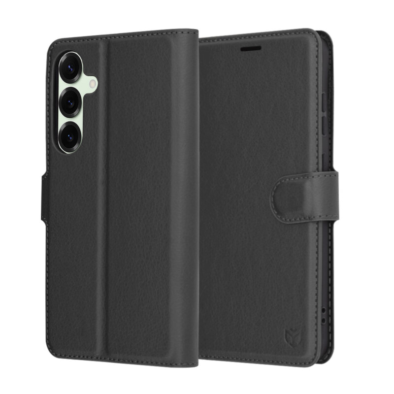 Husa Samsung Galaxy S25 Plus Techsuit Leather Folio, negru