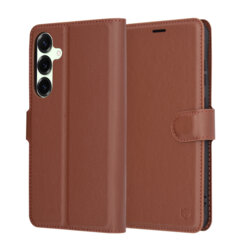Husa Samsung Galaxy S25 Plus Techsuit Leather Folio, maro