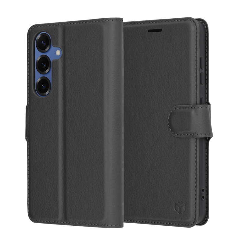 Husa Samsung Galaxy S25 Techsuit Leather Folio, negru
