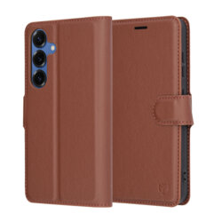 Husa Samsung Galaxy S25 Techsuit Leather Folio, maro