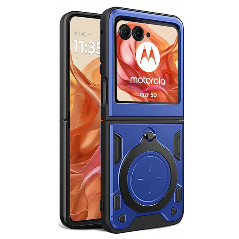 Husa Motorola Razr 60 Techsuit CamGuard Pro, albastru