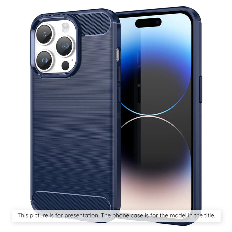 Husa Nothing CMF Phone 2 Pro Techsuit Carbon Silicone, albastru