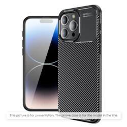Husa iPhone 17 Pro Max Techsuit CarbonFiber, negru
