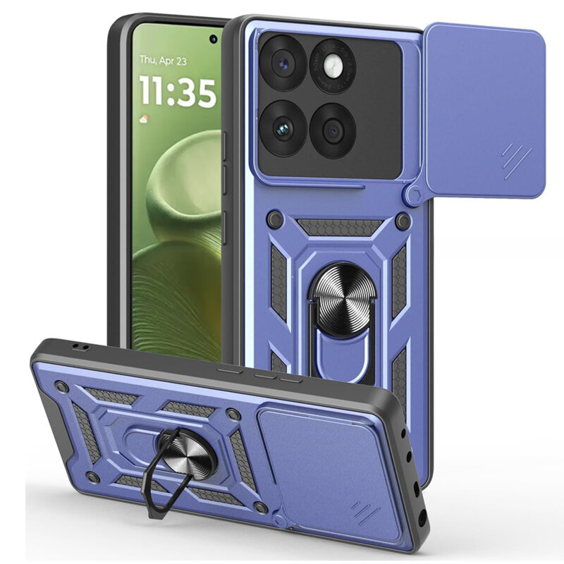 Husa Motorola Edge 60 protectie camera Techsuit CamShield Series, albastru