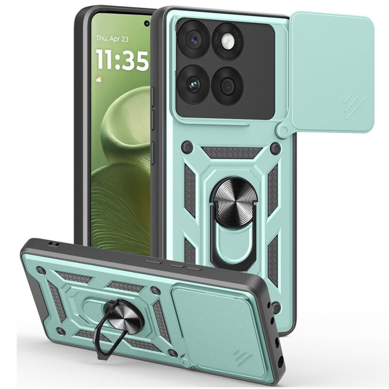 Husa Motorola Edge 60 protectie camera Techsuit CamShield Series, verde