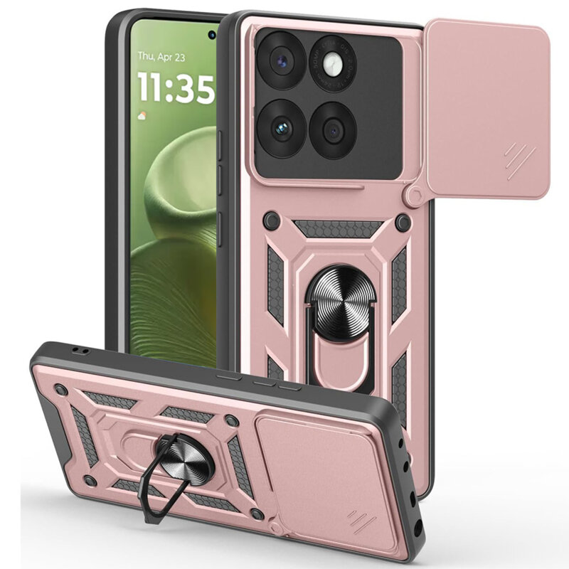 Husa Motorola Edge 60 protectie camera Techsuit CamShield Series, roz