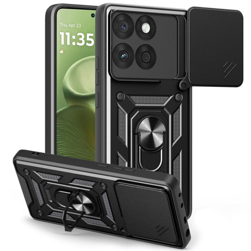 Husa Motorola Edge 60 protectie camera Techsuit CamShield Series, negru