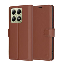 Husa Xiaomi 14T Techsuit Leather Folio, maro