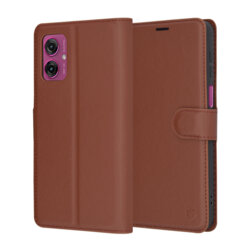 Husa Motorola Moto G55 Techsuit Leather Folio, maro