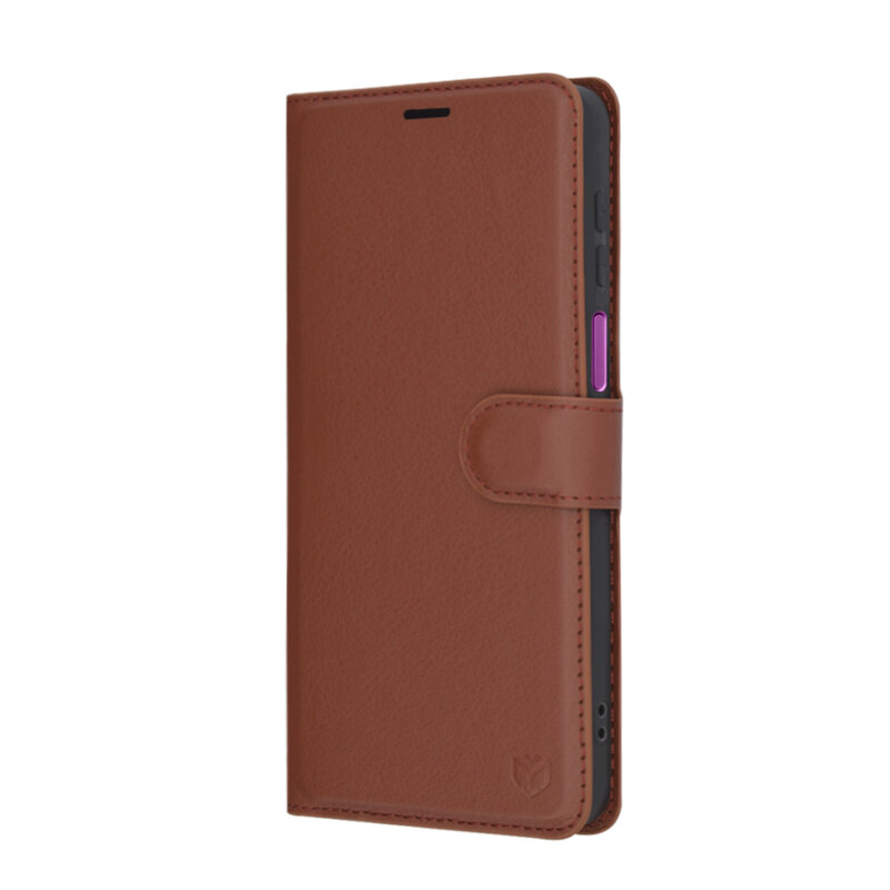 Husa Motorola Moto G55 Techsuit Leather Folio, maro
