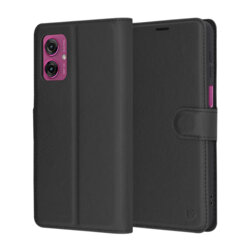 Husa Motorola Moto G55 Techsuit Leather Folio, negru